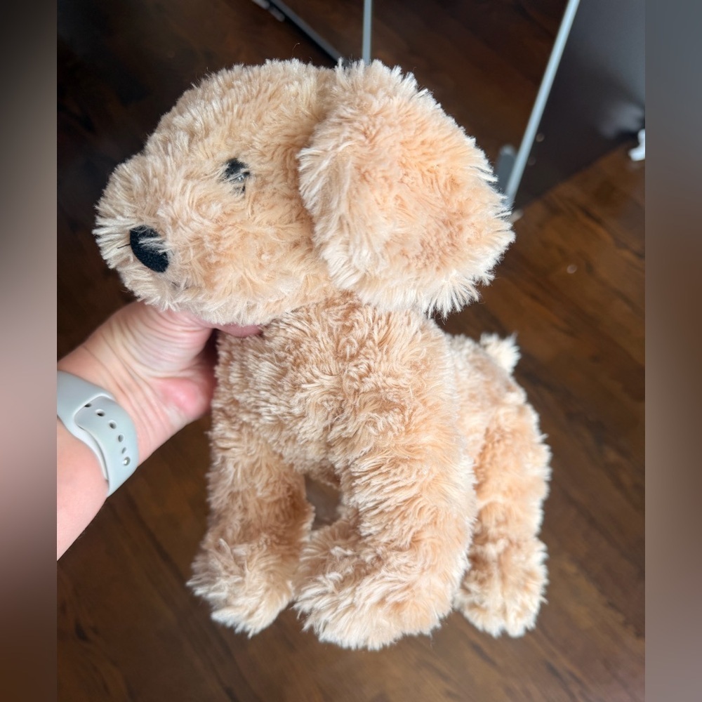 Adorable Tan Stuffed Puppy Toy